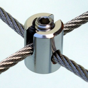 Edelstahl Seilkreuzklemme - 2,5 - 3,0mm Drahtseil - Mini / KK5-3